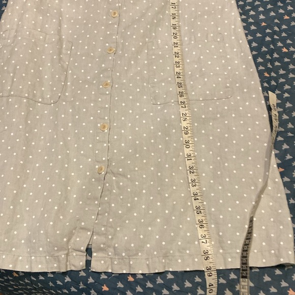 Flax polka dot dress, sz. m - Picture 5 of 5